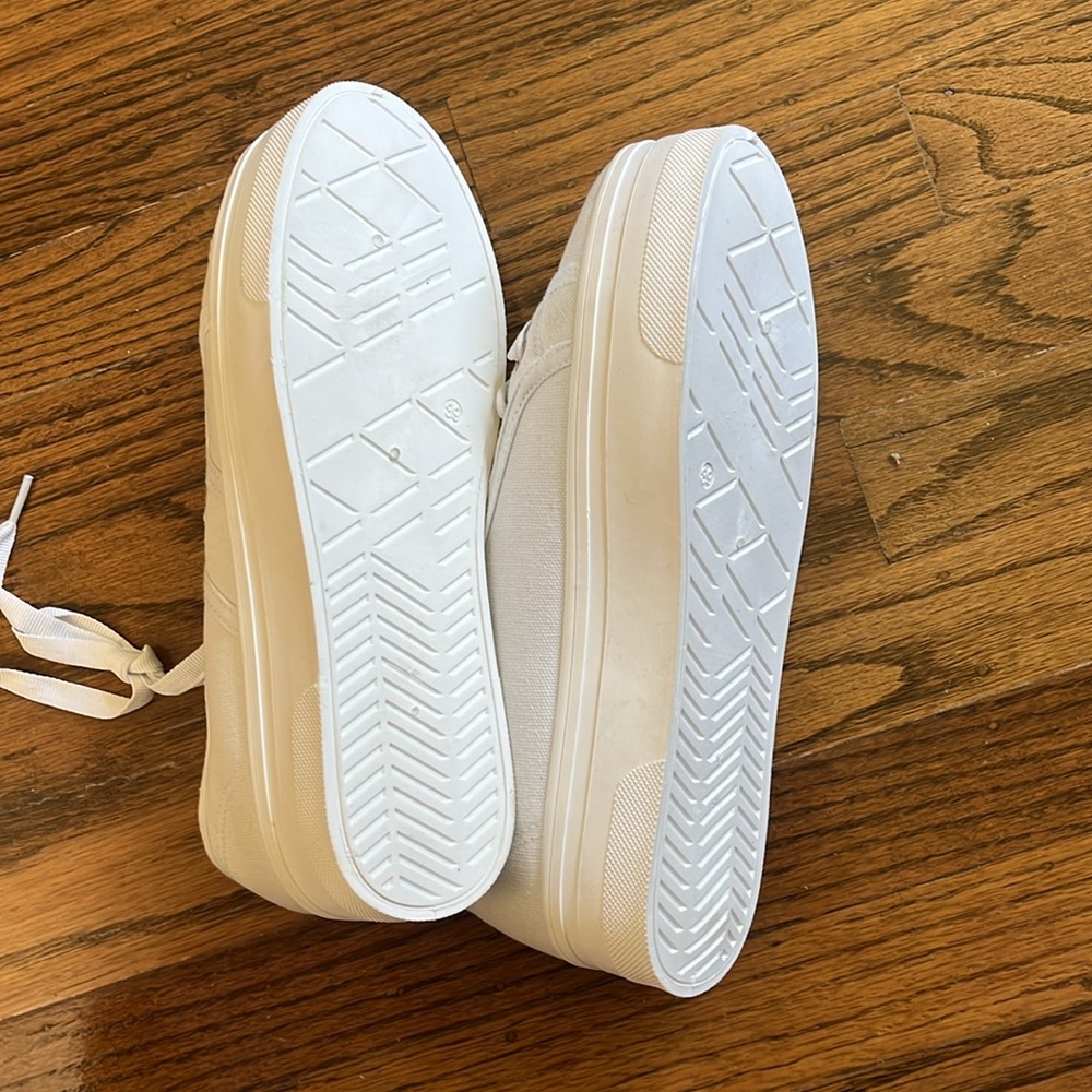 Rubi Classic White Canvas Platform Sneakers - Picture 4 of 6